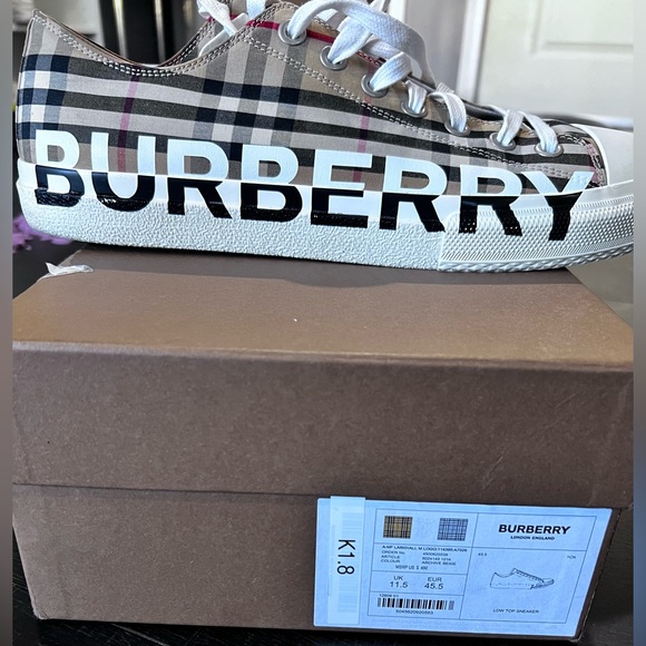 BURBERRY LOW TOP SNEAKERS EU 45.5/US 11.5, authentic in great condition. - Picture 2 of 4